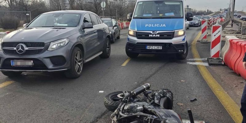 Potrącił motocyklistę i uciekł