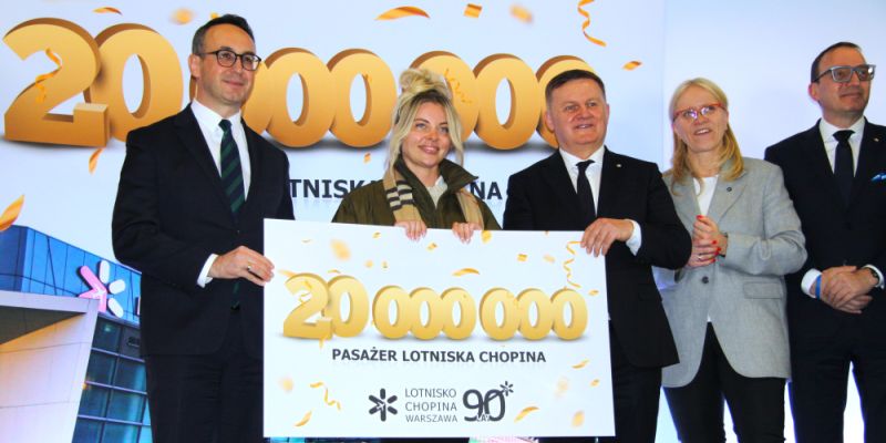 Lotnisko Chopina świętuje przybycie 20-milionowego pasażera