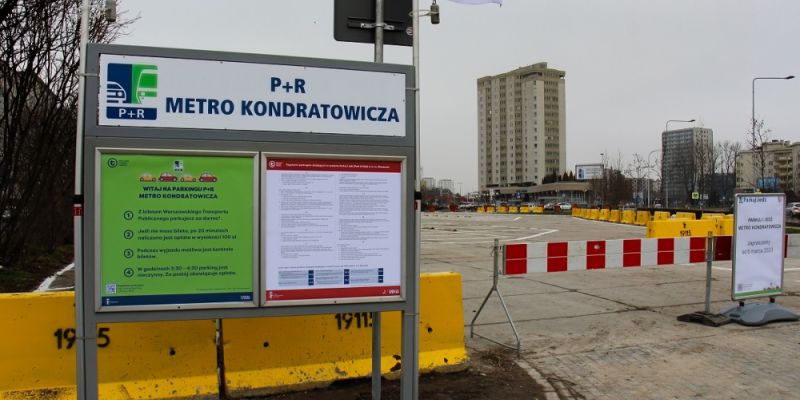 W poniedziałek otwarcie parkingu P+R Metro Kondratowicza