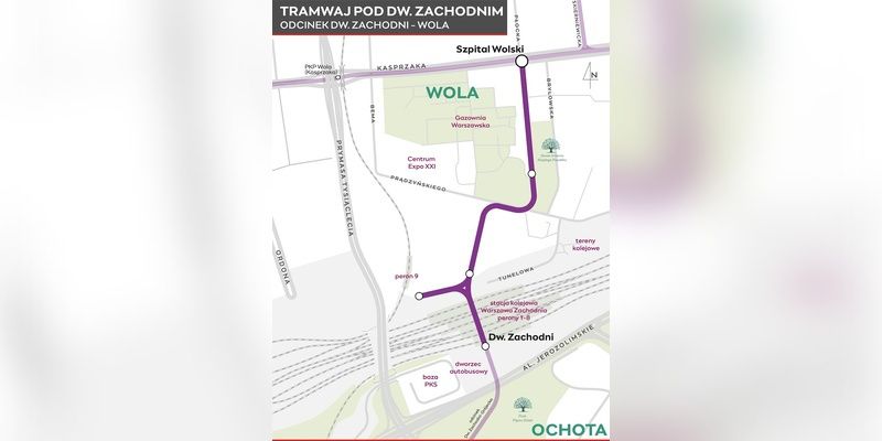 Nowa trasa tramwajowa Wola – Dworzec Zachodni. Podpisano umowę na dokumentację projektową