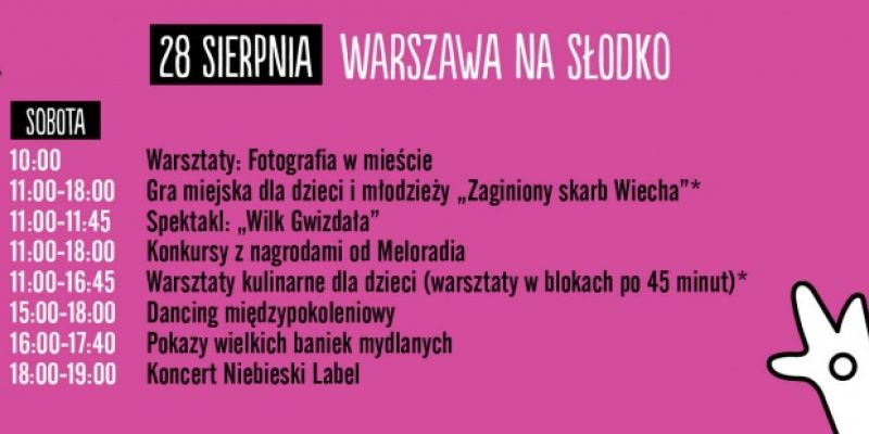 Ostatni weekend wakacji zapowiada się bardzo słodko, zwłaszcza dla dzieci!