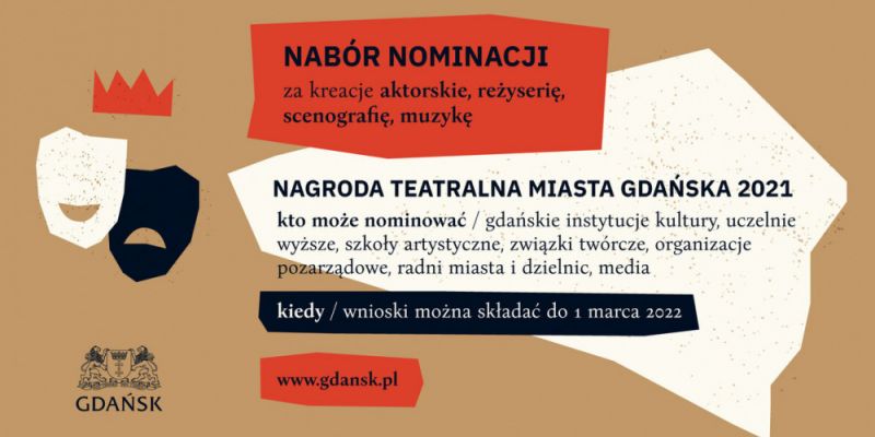 Nabór do Nagrody Teatralnej Miasta Gdańska za 2021 rok