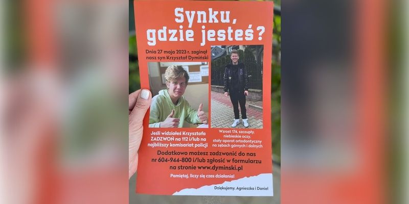 To już rok od zaginięcia Krzysztofa Dymińskiego