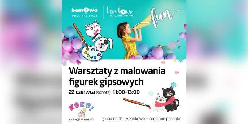 Maluj, twórz i baw się: „Bemikowo - rodzinne poranki” wracają do Galerii Bemowo