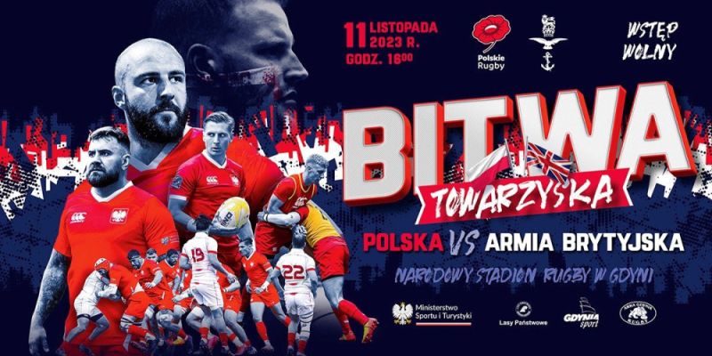 Polska zagra w rugby z armią brytyjską - wstęp wolny