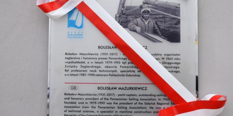 Prof. Mazurkiewicz upamiętniony w alei Żeglarstwa Polskiego
