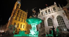 Zielone iluminacje w Gdańsku dla Straży Granicznej. Miasto uczci 35-lecie formacji