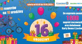 Loteria z nagrodami na 16-te urodziny Galerii Przymorze